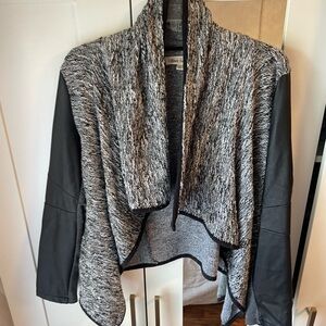 Drape front olive & oak jacket